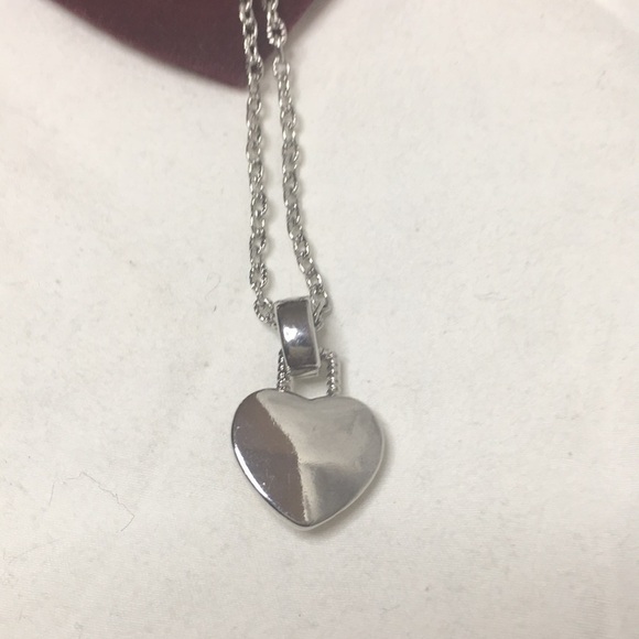 Silver and gold tone with white sapphire heart - Picture 4 of 8